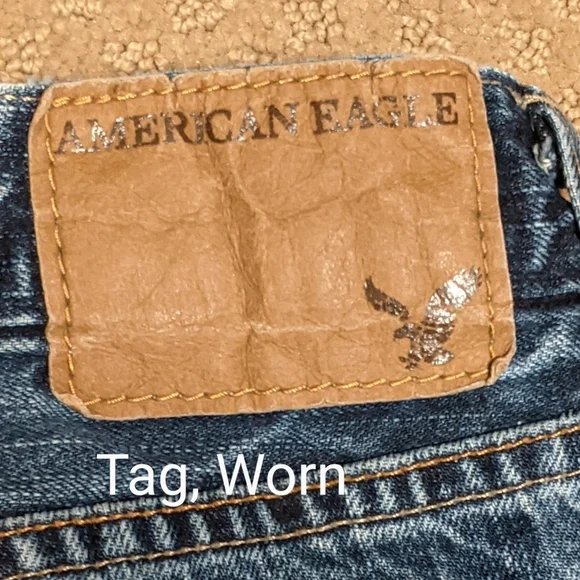 American Eagle straight leg jeans men's button fly distressed destroyed… - Picture 11 of 11